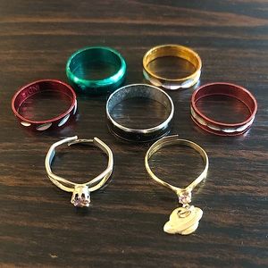 90s / Y2K Ring Bundle - 7 rings